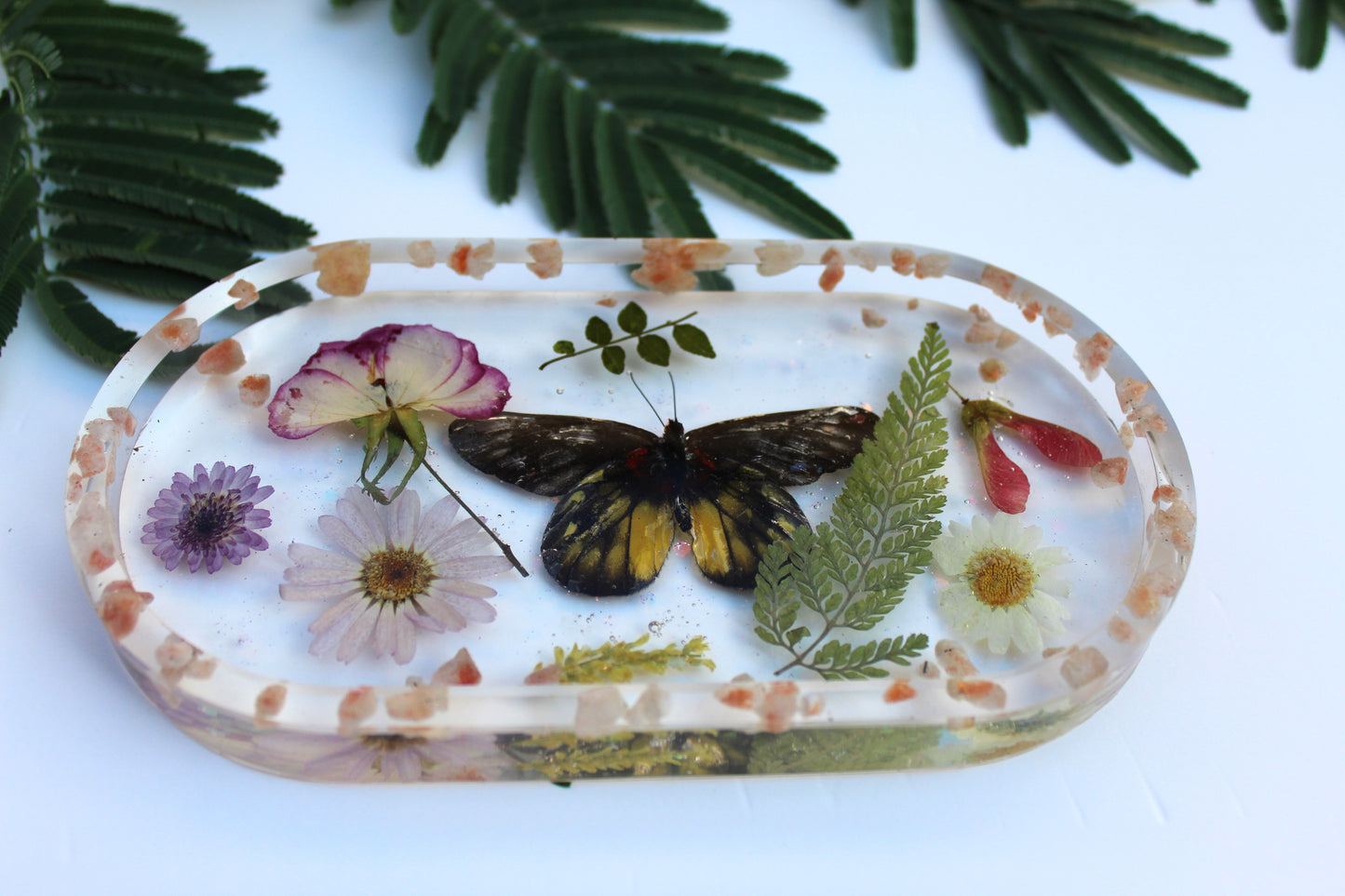 Garden Butterfly Resin Tray